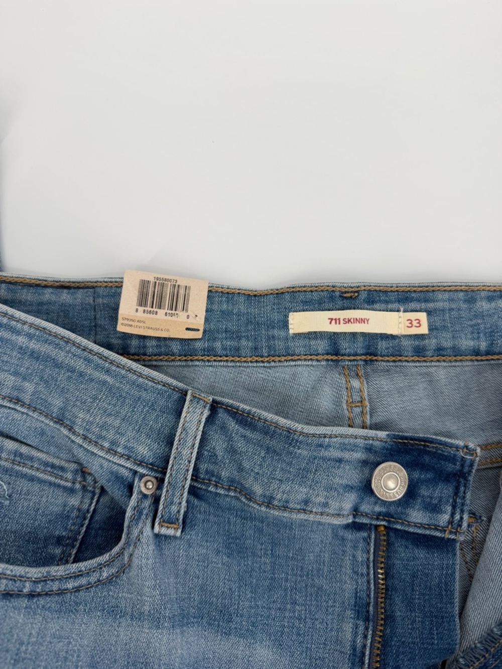 Levi’s 711 Skinny Ankle Jeans Women 16 W33 Distressed Stretch New - Picture 5 of 16